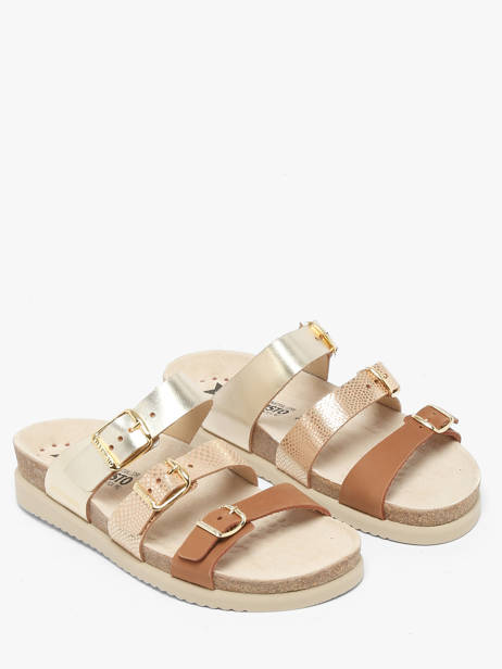 Slippers Uit Leder Mephisto Goud women P5146954 ander zicht 1